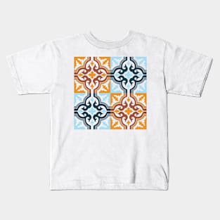 Spanish tiles two colour pattern Kids T-Shirt